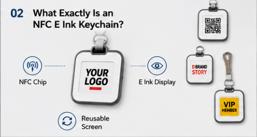 what is nfc e ink keychain