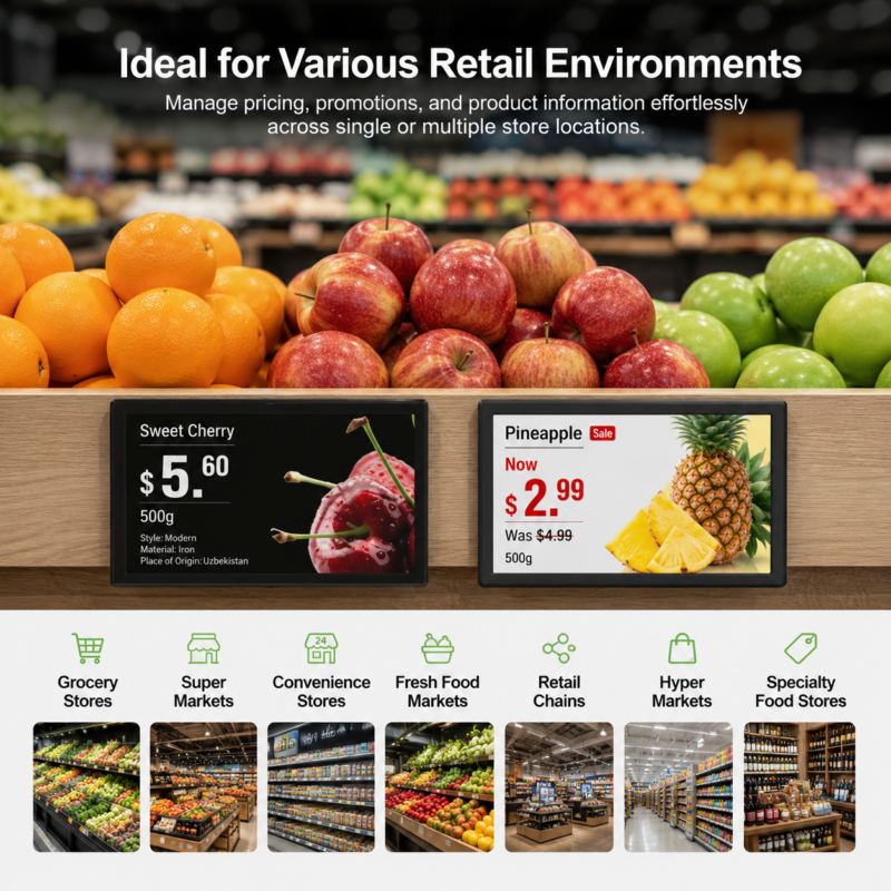 electronic shelf label solution for supermarkets