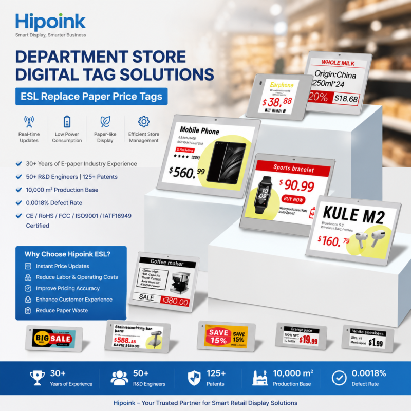 digital price tags for retail stores