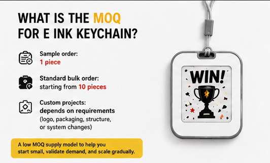E ink keychain MOQ