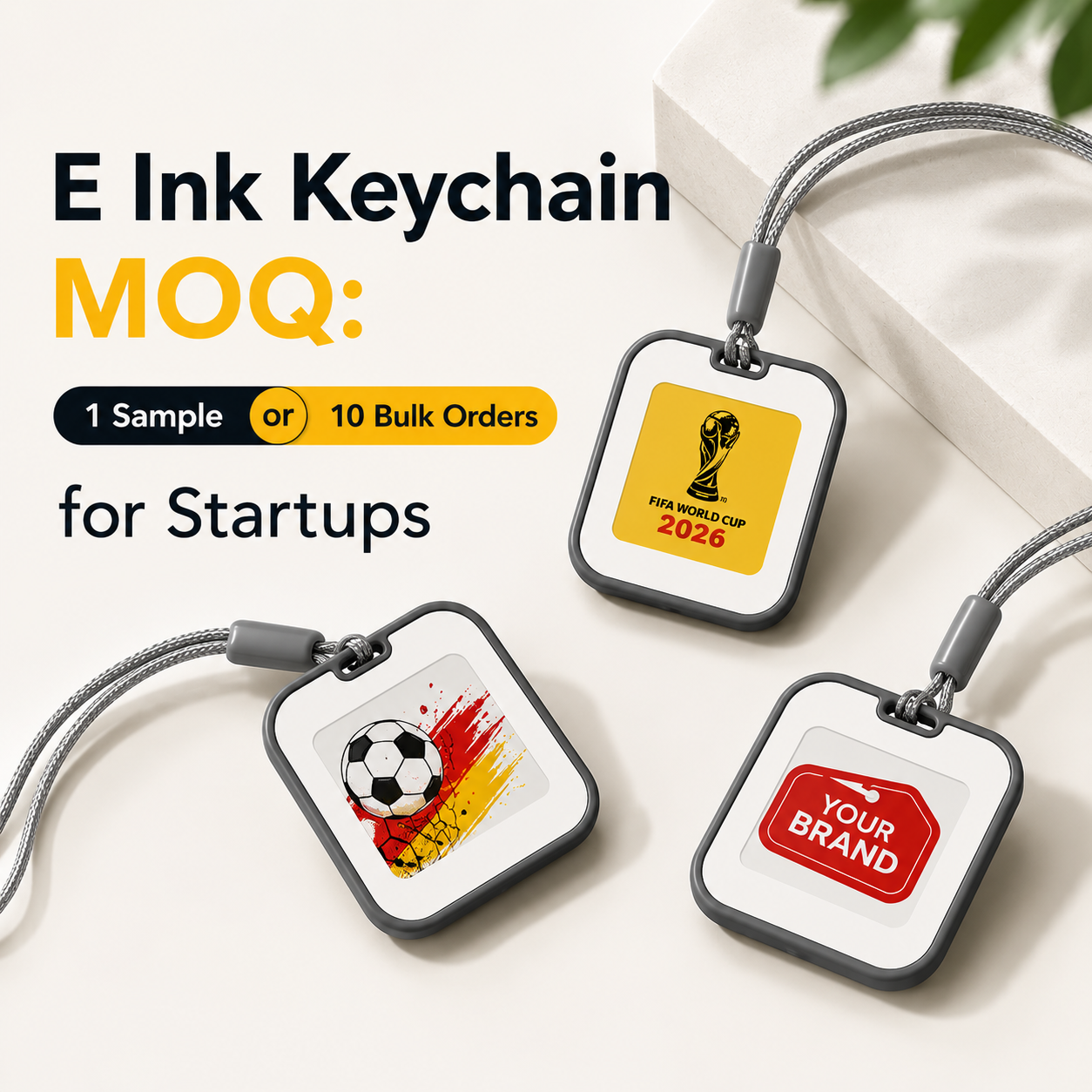 E Ink keychain MOQ