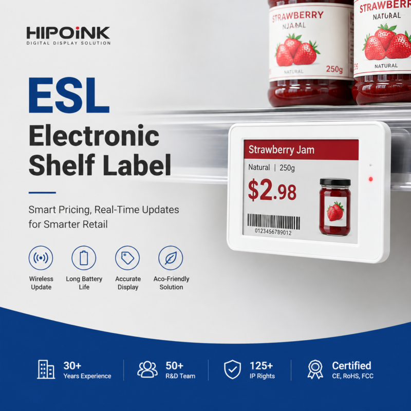digital price tag, wireless ESL tag