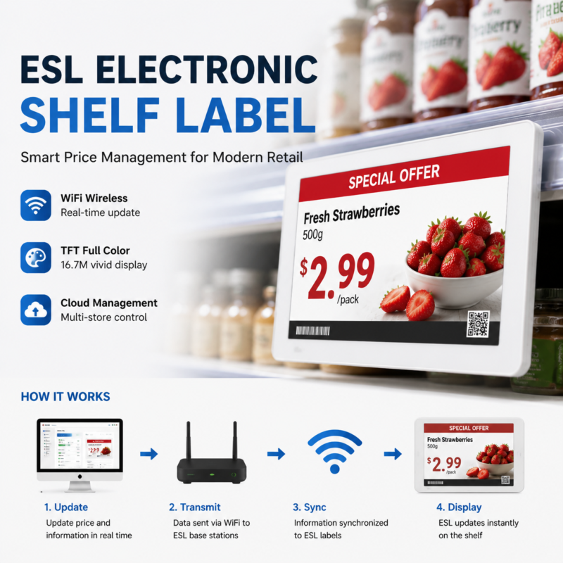 TFT electronic shelf label